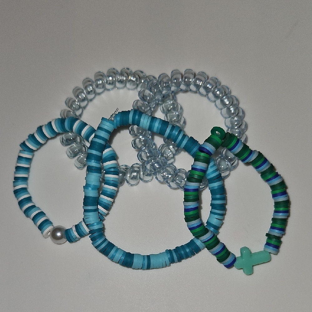Kids Blue and Green Bracelet Set